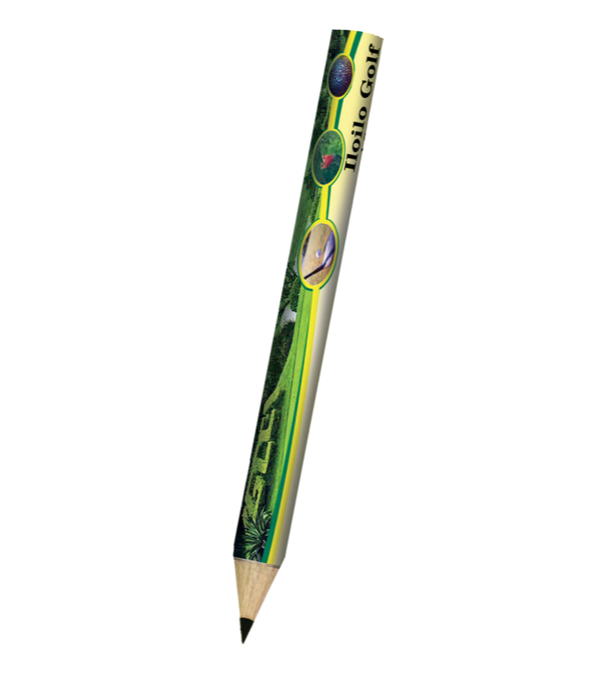 Round Golf Pencil -Full Color